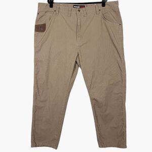 Wrangler Riggs Workwear Pants 46x30 Tan Ripstop Utility Carpenter Mens